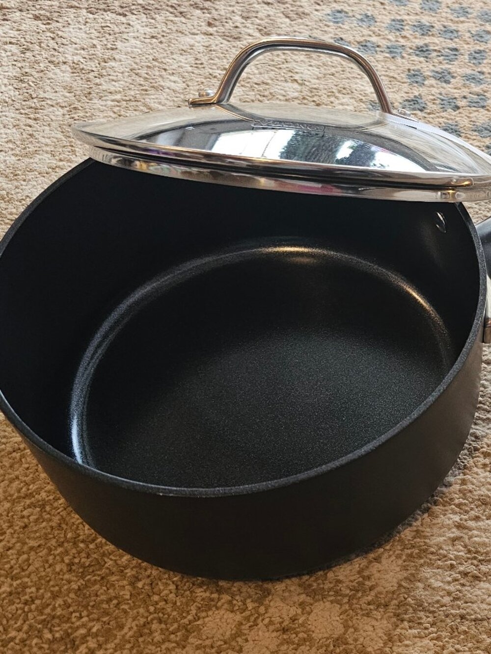 Viking Hard Anodized Nonstick 3 Quart Saucepan with Lid Black